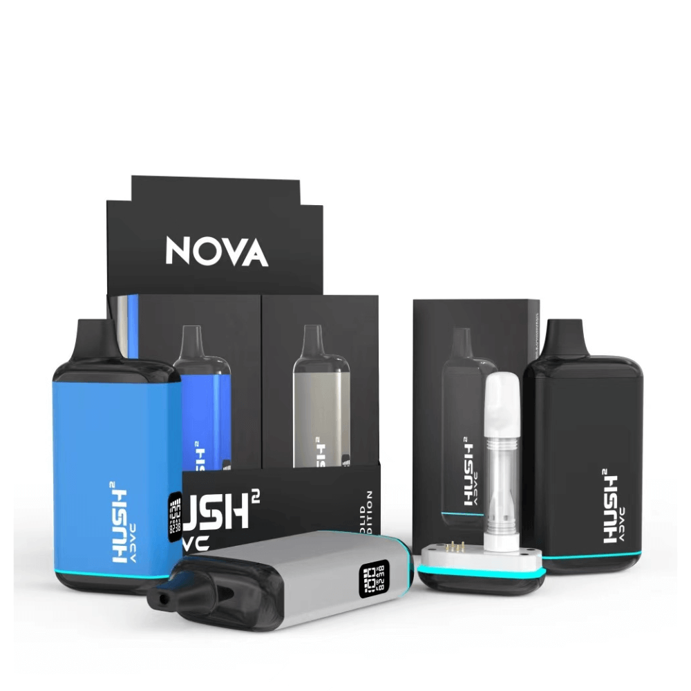 Nova Hush 2 Advc 510 Thread Battery Vape (Solid Edition) 6ct Smoke